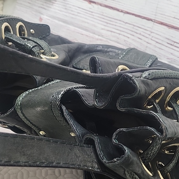 JIMMY CHOO Ramona Large Green Leather Bag - Picture 4 of 15